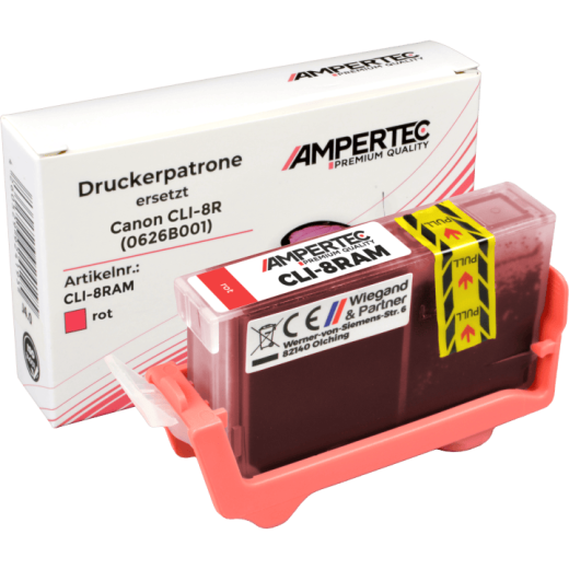 Kompatible Tinte ersetzt Canon 0626B001 CLI-8R rot