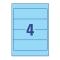 L4767-20 Ordner-Etiketten - breit/kurz, (A4 - 20 Blatt) 80 Stück, blau