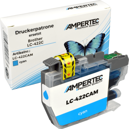 Kompatible Tinte ersetzt Brother LC-422C cyan