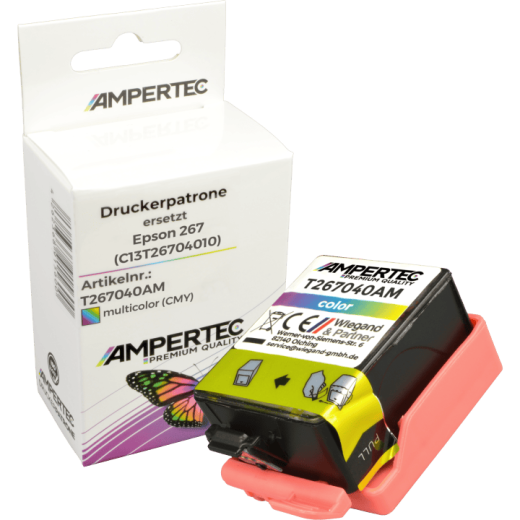 Kompatible Tinte ersetzt Epson C13T267040 267 CMY