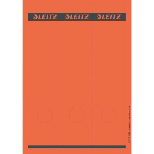1687 PC-beschriftbare Rückenschilder - Papier, lang/breit, 75 Stück, rot