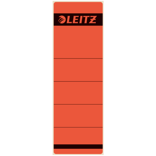 1642 Rückenschilder - Papier, kurz/breit, 10 Stück, rot