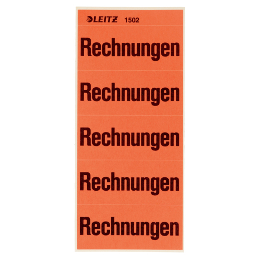 1502 Inhaltsschild Rechnungen, selbstklebend, 100 Stück, rot