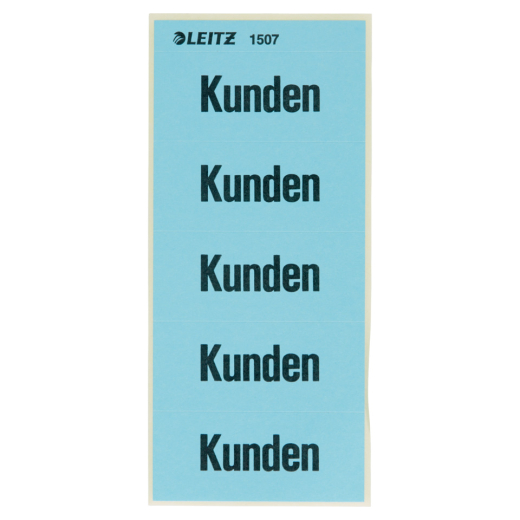 1507 Inhaltsschild Kunden, selbstklebend, 100 Stück, blau