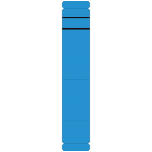 Ordnerrückenschilder - schmal/lang, sk, 10 Stück, blau