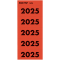 1425 Inhaltsschild 2025 - selbstklebend, 100 Stück, rot