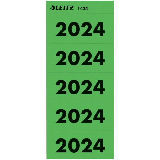 1424 Inhaltsschild 2024 - selbstklebend, 100 Stück, grün