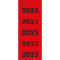 Inhaltsschilder 2025 - selbstklebend, 100 Stück, rot
