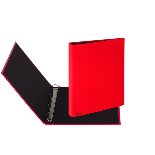 Ringbuch Basic Colours - A4, 4-Ring, Ring-Ø 25mm, rot