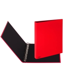 Ringbuch Basic Colours - A4, 4-Ring, Ring-Ø 25mm, rot