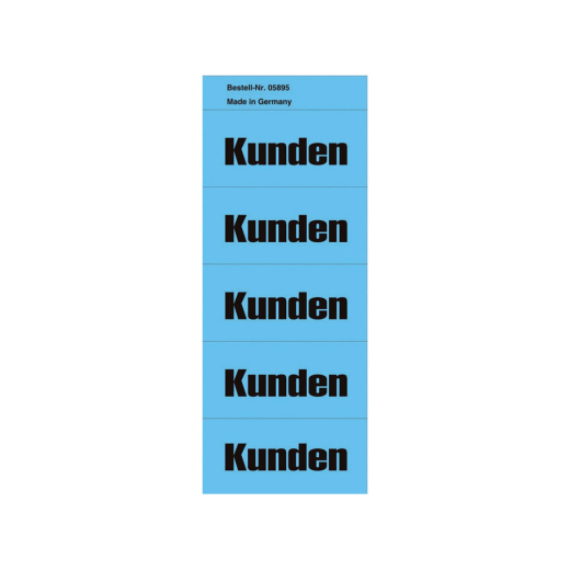 Inhaltsschilder Kunden - Beutel mit 100 Stück, blau