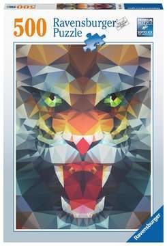 Löwe aus Polygonen Puzzle 500 Teile