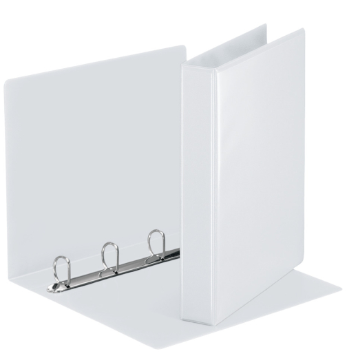 Ringbuch Präsentation, mit Taschen, A4, PP, 4 Ringe, 30 mm, weiß