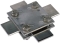 DEHN Kreuzstück NIRO V4A für Fl 30/30mm Abm. 60x60mm