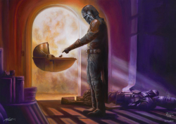 Thomas Kinkade Star Wars The Mandalorian Turning