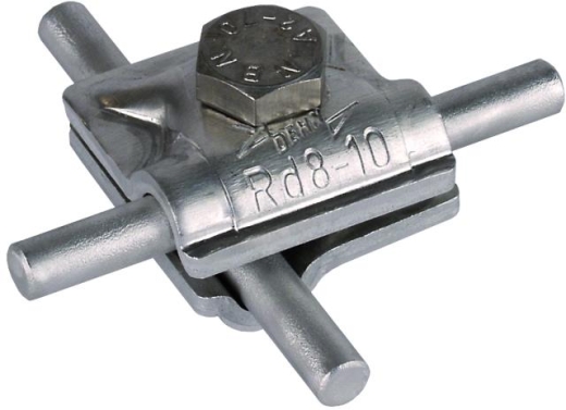 DEHN Verbindungsklemme Al für Rd 8-10mm m. Sechskantschraube
