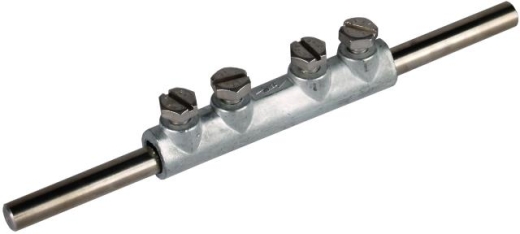 DEHN Verbindungsmuffe ZG für Rd 8mm mit 4 Schrauben M6x10mm