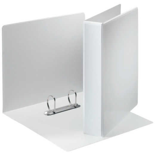 Ringbuch Präsentation, mit Taschen, A4, PP, 2 Ringe, 40 mm, weiß