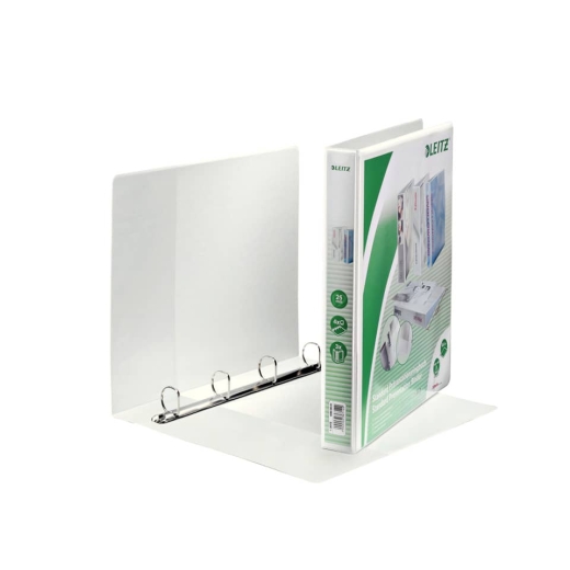 Ringbuch Präsentation, mit Taschen, A4, PP, 4 Ringe, 25 mm, weiss