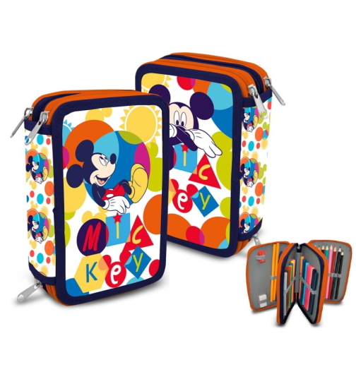 Disney Mickey Mouse Mäppchen 3 fach Reißverschluss