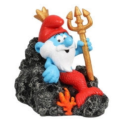 Papa Schlumpf als Neptun Deko Figur
