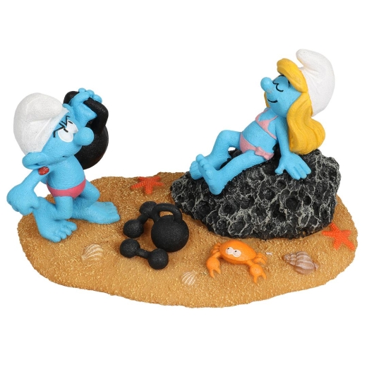 Schlumpfine mit Muskelschlumpf Deko Figur