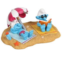 Schlümpfe am Strand beim Sonnenbad Deko Figur