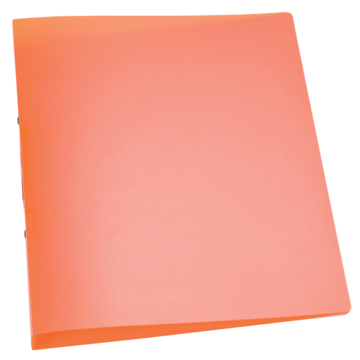 Ringbuch transparent - A4, 2-Ring, Ring-Ø 25 mm, orange-transparent