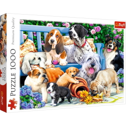 Hunde im Garten Puzzle 1000 Teile