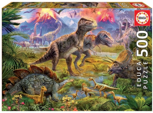 Educa Puzzle 9215969 Dinosaur Gathering 500 Teile