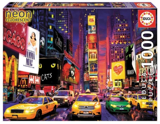 Educa Puzzle 9218499 Neon Times square 1000 Teile