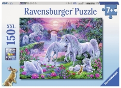 Einhörner im Abendrot XXL Puzzle 150 Teile