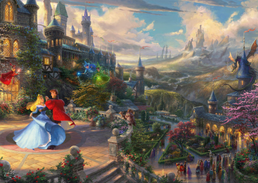 Thomas Kinkade Sleeping beauty dancing in the