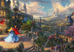 Thomas Kinkade Sleeping beauty dancing in the