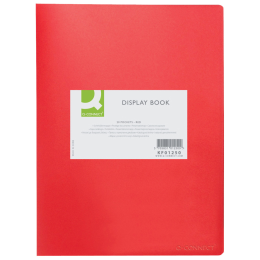 Sichtbuch - 20 Hüllen, Einband PP, 450 mym, rot