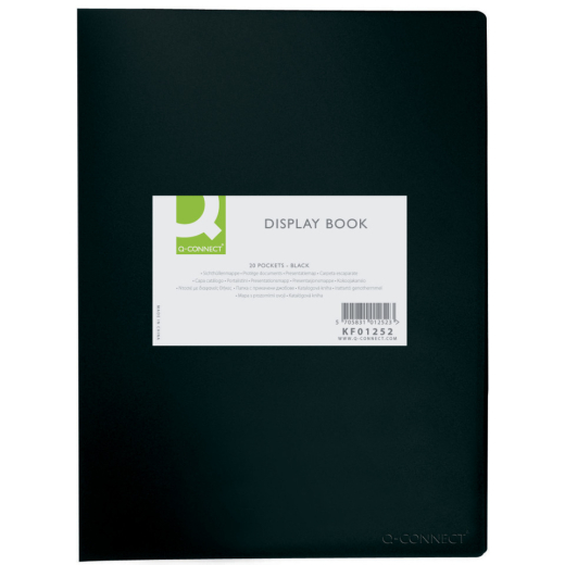 Sichtbuch - 20 Hüllen, Einband PP, 450 mym, schwarz