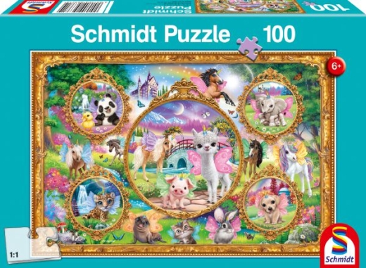 Animal Club Einhorn Tierwelt 100 Teile Puzzle