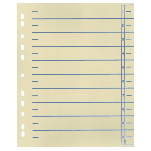 Trennblätter - A4 Überbreite, blau, farbiger Organisationsdruck, 100 Stück