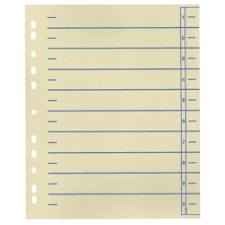 Trennblätter - A4 Überbreite, blau, farbiger...