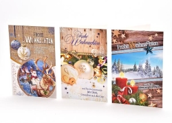 Weihnachtskarten 100 Stück 8 Motive
