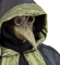 Halbmaske Pestmaske mit Haube 1 teilig Adult