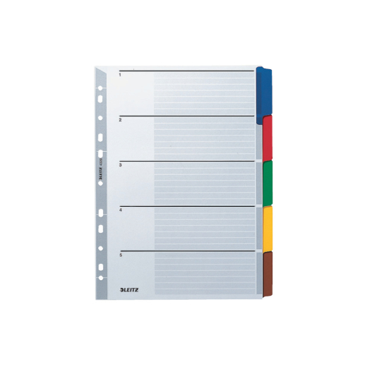 4320 Register - blanko, Karton, A4, 5 Blatt, Taben 5-farbig