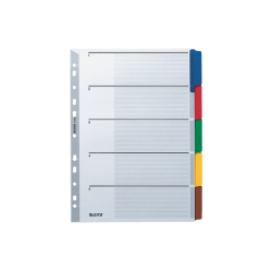 4320 Register - blanko, Karton, A4, 5 Blatt, Taben 5-farbig