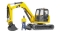 Bruder 02466 Cat Minibagger mit Bauarbeiter
