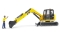 Bruder 02466 Cat Minibagger mit Bauarbeiter