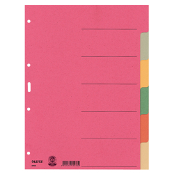 4358 Register - Karton, blanko, A4, 6 Blatt, farbig