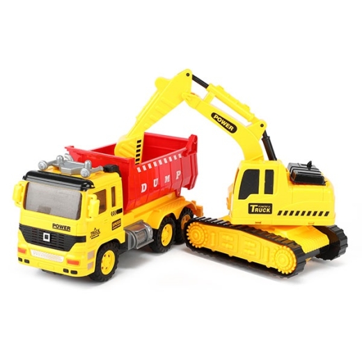 Toi Toys CARS & TRUCKS Kipper Lastwagen und Bagger