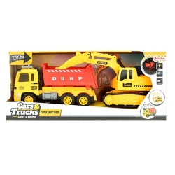 Toi Toys CARS & TRUCKS Kipper Lastwagen und Bagger