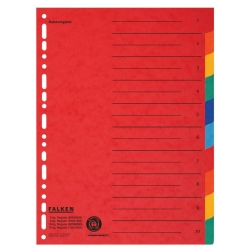 Zahlenregister - 1-10, Karton farbig, A4, 5 Farben,...