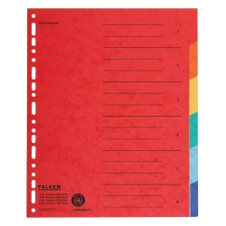 Zahlenregister - 1-6, Karton farbig, A4, 6 Farben,...
